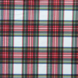 Multicolor Plaid Print on Poly Spandex Fabric | (4 Way Stretch/Per Yard)