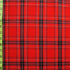 Simple Plaid Print on Poly Spandex Fabric (Red) | (4 Way Stretch/Per Yard)