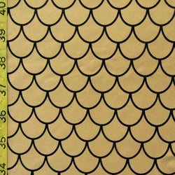 Solid Fishscale Print on Nylon Spandex Fabric (Mocha) | (4 Way Stretch/Per Yard)