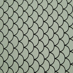 Fishscale Print on Nylon Spandex Fabric (Silver) | (4 Way Stretch/Per Yard)