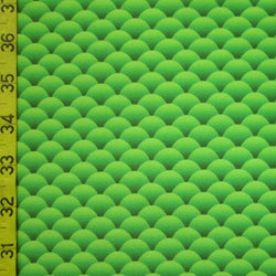 Bubbly Fishscale Print on Nylon Spandex Fabric (Green) | (4 Way Stretch/Per Yard)