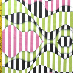Trippy Abstract Print on Poly Spandex Fabric | (4 Way Stretch/Per Yard)
