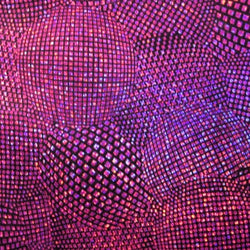 Splayed Ball with Holographic Foil Print on Nylon Spandex Fabric (Purple/Black) | (4 Way Stretch/Per Yard)