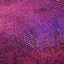 Splayed Ball with Holographic Foil Print on Nylon Spandex Fabric (Purple/Black) | (4 Way Stretch/Per Yard)