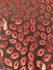 Metallic Foil Lip Print on Poly Spandex Fabric (Red/Black) | (4 Way Stretch/Per Yard) **LIMITED**