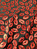 Metallic Foil Lip Print on Poly Spandex Fabric (Red/Black) | (4 Way Stretch/Per Yard) **LIMITED**