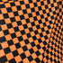 Checkerboard Print on Poly Spandex Fabric (Orange/Black) | (4 Way Stretch/Per Yard)