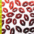 Metallic Foil Lip Print on Poly Spandex Fabric (Red/White) | (4 Way Stretch/Per Yard) **LIMITED**