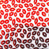 Metallic Foil Lip Print on Poly Spandex Fabric (Red/White) | (4 Way Stretch/Per Yard) **LIMITED**