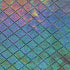 Diamond Print with Silver Holographic Foil Print on Poly Spandex Fabric (Silver/Black) | (4 Way Stretch/Per Yard)