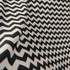 Chevron Print on Poly Spandex Fabric (White/Black) | (4 Way Stretch/Per Yard)
