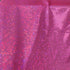 Hot Pink Shattered Glass w/ Holographic Foil Spandex Fabric | (4 Way Stretch/Per Yard)