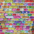 Colorful Brick Wall Print on Poly Spandex Fabric | (4 Way Stretch/Per Yard)