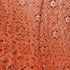 Paisley Printed with Foil on Poly Spandex Fabric (Silver/Orange) | (4 Way Stretch/Per Yard)