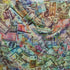 Holographic International Money Print on Poly Spandex Fabric | (4 Way Stretch/Per Yard)