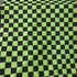 Checkerboard Print (1x1) on Nylon Spandex Fabric (Lime Green/Black) | (4 Way Stretch/Per Yard)