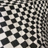 2x2" Checkerboard Print on Nylon Spandex Fabric (White/Black) | (4 Way Stretch/Per Yard)