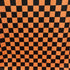 Checkerboard Print on Poly Spandex Fabric (Orange/Black) | (4 Way Stretch/Per Yard)