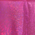 Hot Pink Shattered Glass w/ Holographic Foil Spandex Fabric | (4 Way Stretch/Per Yard)