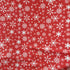 Christmas Snowflakes Print (White/Crimson) on Poly Spandex Fabric | (4 Way Stretch/Per Yard)