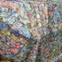 Holographic International Money Print on Poly Spandex Fabric | (4 Way Stretch/Per Yard)