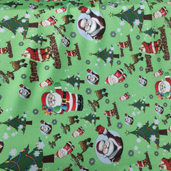 Merry Christmas Print on Poly Spandex Fabric | (4 Way Stretch/Per Yard)