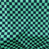 Checkerboard Print (1x1) on Nylon Spandex Fabric (Lime Green/Black) | (4 Way Stretch/Per Yard)