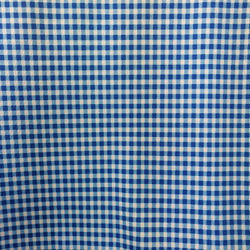 Gingham Print on Poly Spandex Fabric (Blue) | (4 Way Stretch/Per Yard)
