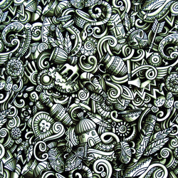 Treasures of Life Print on Poly Spandex Fabric | (4 Way Stretch/Per Yard)