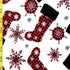 Christmas Stockings Print on Poly Spandex Fabric (Red/White) | (4 Way Stretch/Per Yard)