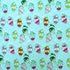 Merry Christmas Cat Print on Poly Spandex Fabric (Sky Blue) | (4 Way Stretch/Per Yard)