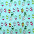 Merry Christmas Cat Print on Poly Spandex Fabric (Sky Blue) | (4 Way Stretch/Per Yard)