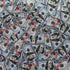 Holographic Money Print (100 Dollar) with Silver Shiny Dots on Poly Spandex Fabric| (4 Way Stretch/Per Yard)