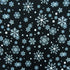Christmas Snowflakes Print (White/Black) on Poly Spandex Fabric | (4 Way Stretch/Per Yard)