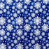 Christmas Snowflakes Print (White/Royal Blue) on Poly Spandex Fabric | (4 Way Stretch/Per Yard)