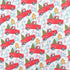 Xmas Trees & Gingerbread Man Print on Poly Spandex Fabric | (4 Way Stretch/Per Yard)