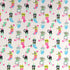 Merry Christmas Cat in Stockings Print on Poly Spandex Fabric (Light Pink) | (4 Way Stretch/Per Yard)