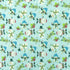 Merry Xmas Santa, Reindeer, and Snowman Print on Poly Spandex Fabric (Sky Blue) | (4 Way Stretch/Per Yard)