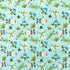 Merry Xmas Santa, Reindeer, and Snowman Print on Poly Spandex Fabric (Sky Blue) | (4 Way Stretch/Per Yard)