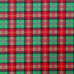 Multicolor Plaid Print on Poly Spandex Fabric (Red/Green) | (4 Way Stretch/Per Yard)