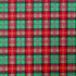 Multicolor Plaid Print on Poly Spandex Fabric (Red/Green) | (4 Way Stretch/Per Yard)