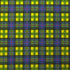 Multicolor Plaid Print on Poly Spandex Fabric (Yellow/Blue) | (4 Way Stretch/Per Yard)