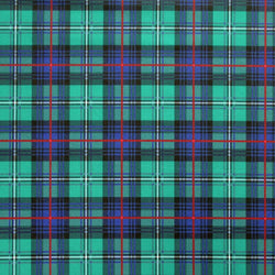 Multicolor Plaid Print on Poly Spandex Fabric (Blue/Jade Green) | (4 Way Stretch/Per Yard)