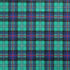 Multicolor Plaid Print on Poly Spandex Fabric (Blue/Jade Green) | (4 Way Stretch/Per Yard)