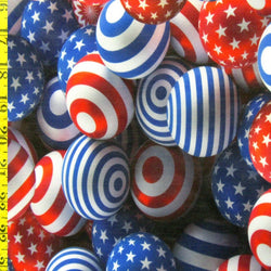 US Flag with Balloon Design on Poly Mesh Fabric | (4 Way Stretch/Per Yard)