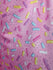 Sprinkle Print on Poly Spandex Fabric (Pink) | (4 Way Stretch/Per Yard)