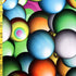 World of Balls Print on Poly Spandex Fabric | (4 Way Stretch/Per Yard)
