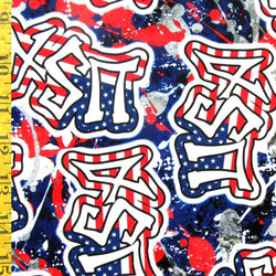 USA Print on Poly Spandex Fabric | (4 Way Stretch/Per Yard)