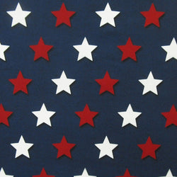USA Theme Star Print on Poly Spandex Fabric | (4 Way Stretch/Per Yard)