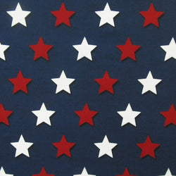 USA Theme Star Print on Poly Spandex Fabric | (4 Way Stretch/Per Yard)